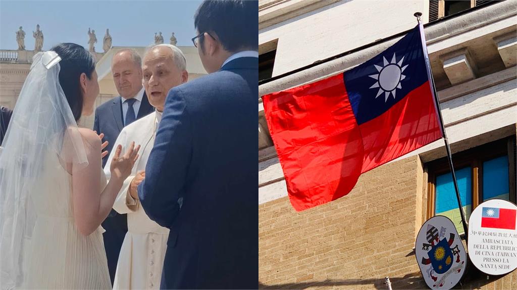 教宗祝福新婚夫妻…一聽「TAIWAN」露燦笑！允為我國「祈禱這1事」