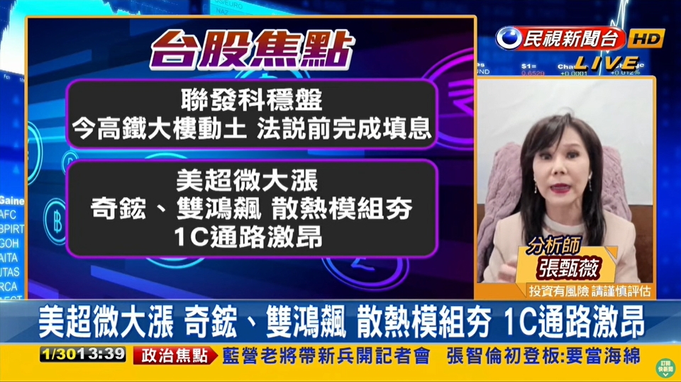 台股看民視／股匯市不同調！台股萬八震盪小跌　專家曝「熱門類股」