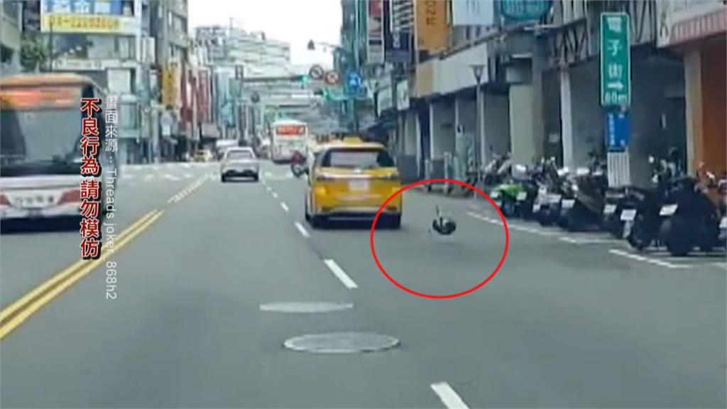 台灣大道「飛來安全帽」！　不肖人士躲騎樓惡意丟　警方出手了