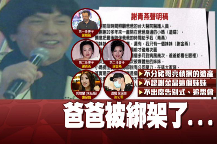 回擊千字文  謝順福要謝金燕經紀人放過謝家