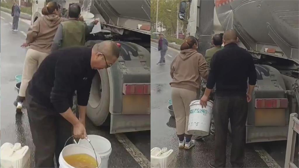 貪小便宜不要命！中國油罐車漏油　民眾提桶搶接網酸：一個靜電全火化