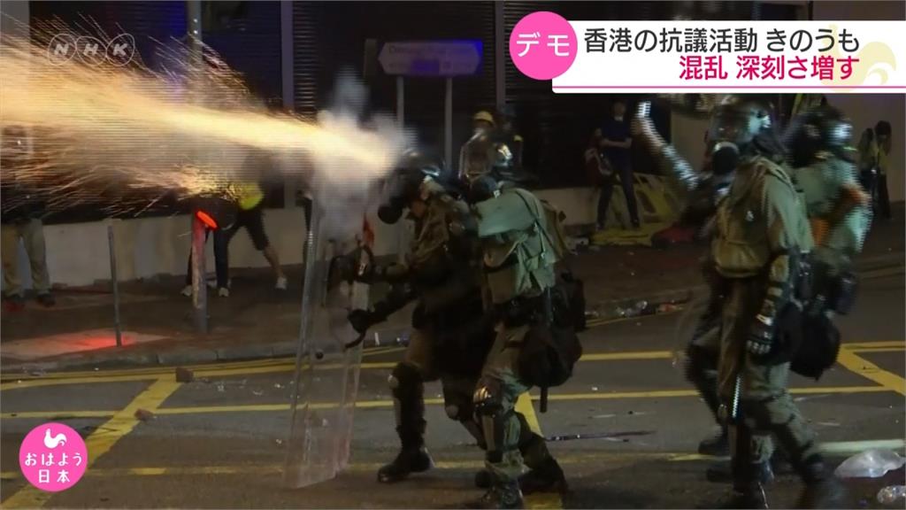 反送中／中環抗爭變萬人「都市遊擊戰」！警朝民眾狂射催淚瓦斯、橡膠子彈