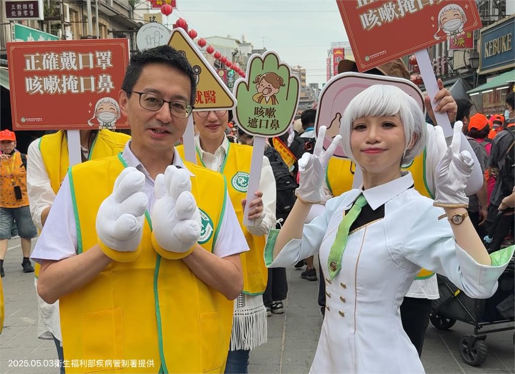 快新聞／二度現身北港！羅一鈞攜手「白靜」　與白沙屯媽祖一起呼籲落實衛生習慣