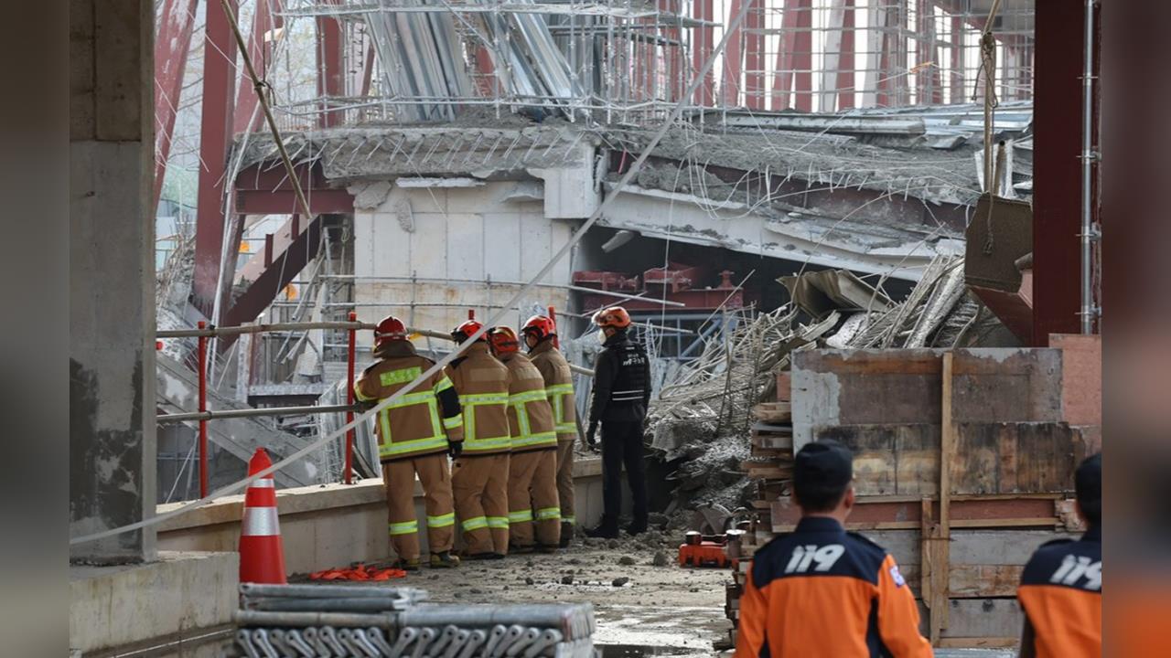 最新/韓國光州圖書館崩塌!4人遭活埋 消防員救出1人「傷重不治」