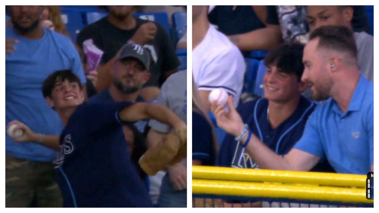 MLB(影)/有夠氣!老虎球員開轟光芒球迷秀「霸氣雷射肩」丟進場獲得球隊簽名球
