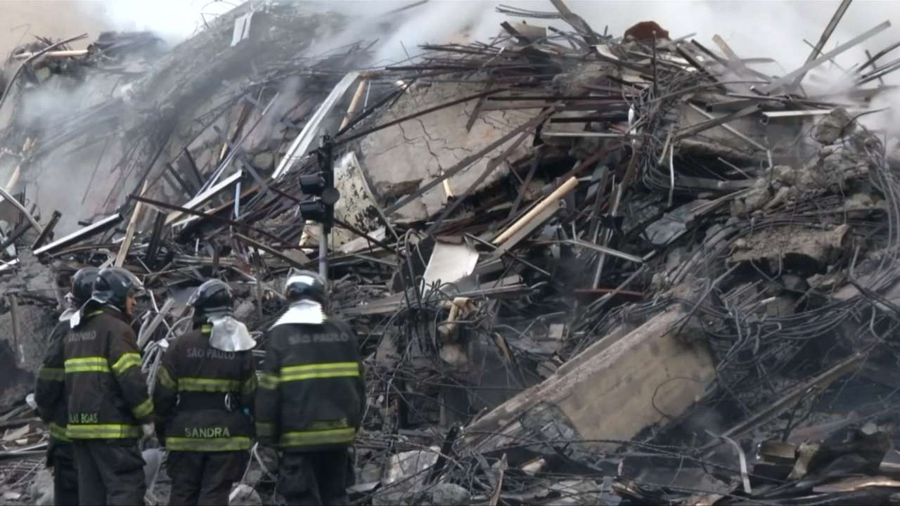 巴西聖保羅26層廢棄大樓大火 1死3失蹤