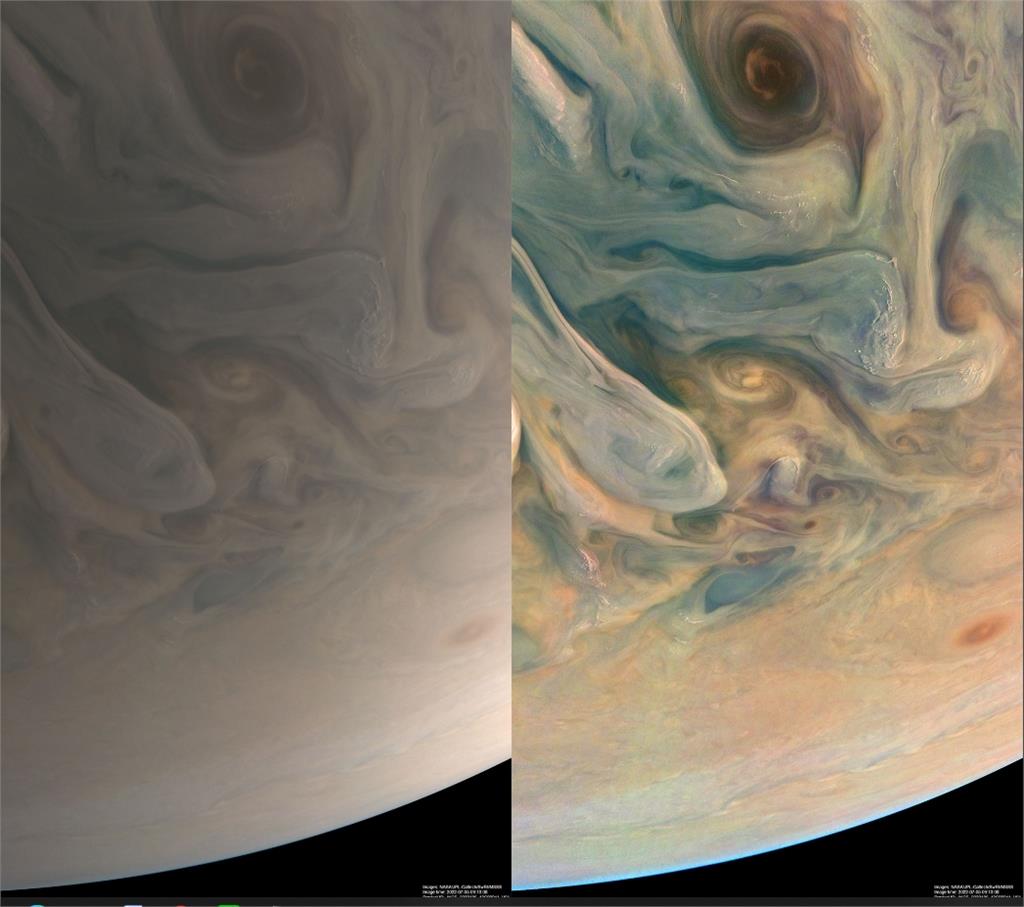 木星的不同樣貌曝光！<em>NASA</em>朱諾號公布「絕美照」如見證大師級油畫