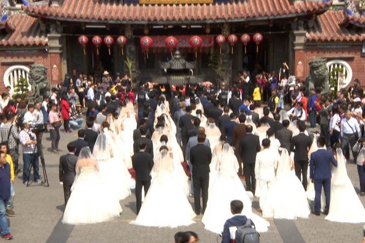 媽祖見證的愛情! 260年樂成宮首辦集團婚禮