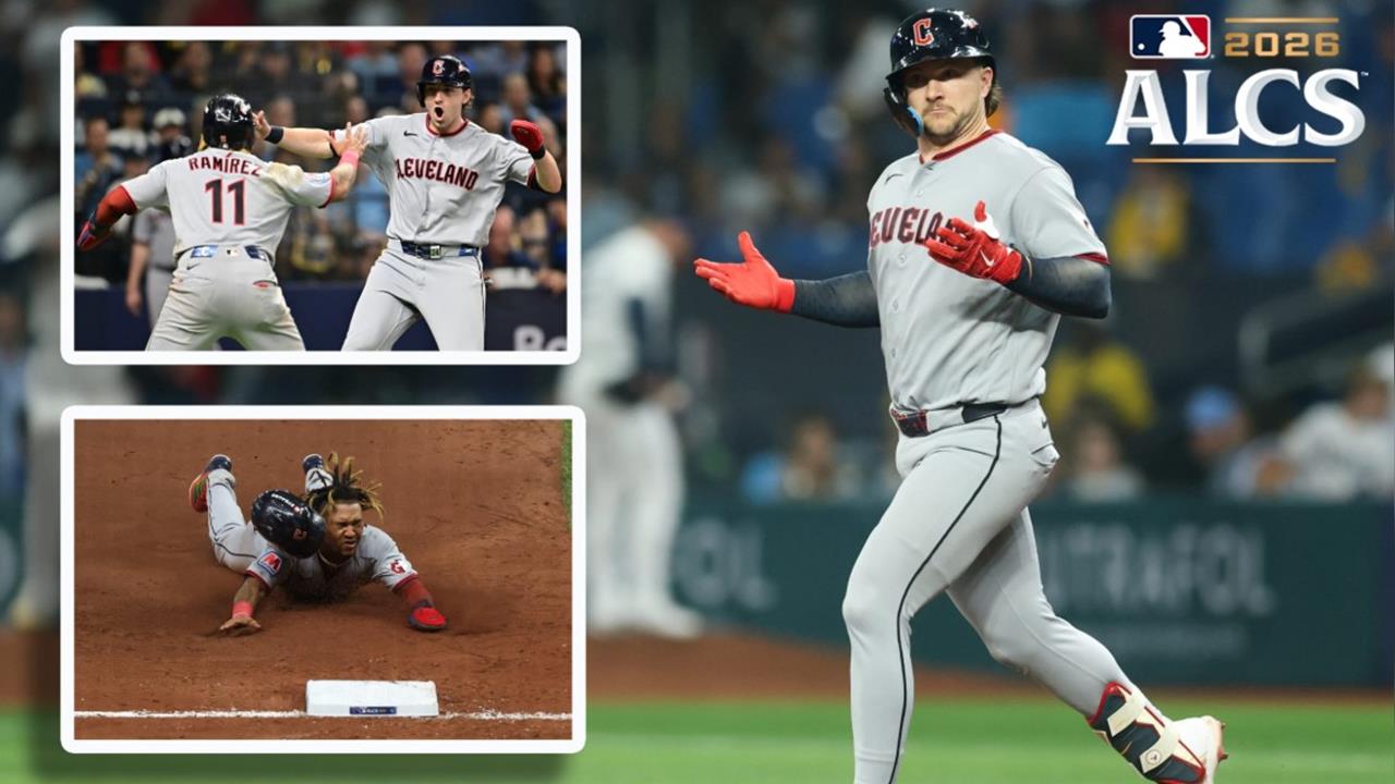 守護者美聯冠軍戰G1擊敗光芒。（圖／翻攝自MLB官網）