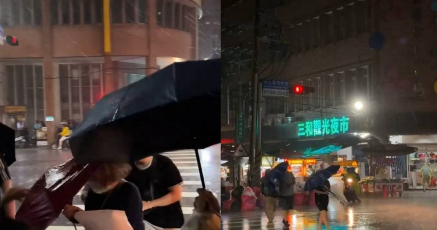 強風暴雨突來襲！雙北人「45度撐傘」像逃難　民眾傻眼：史詩級風災