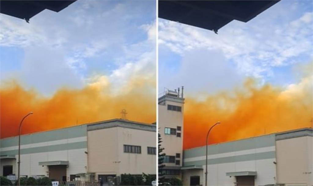 快新聞／桃園觀音區工廠火警「酸氣」外洩　天空慘變「一片橘」