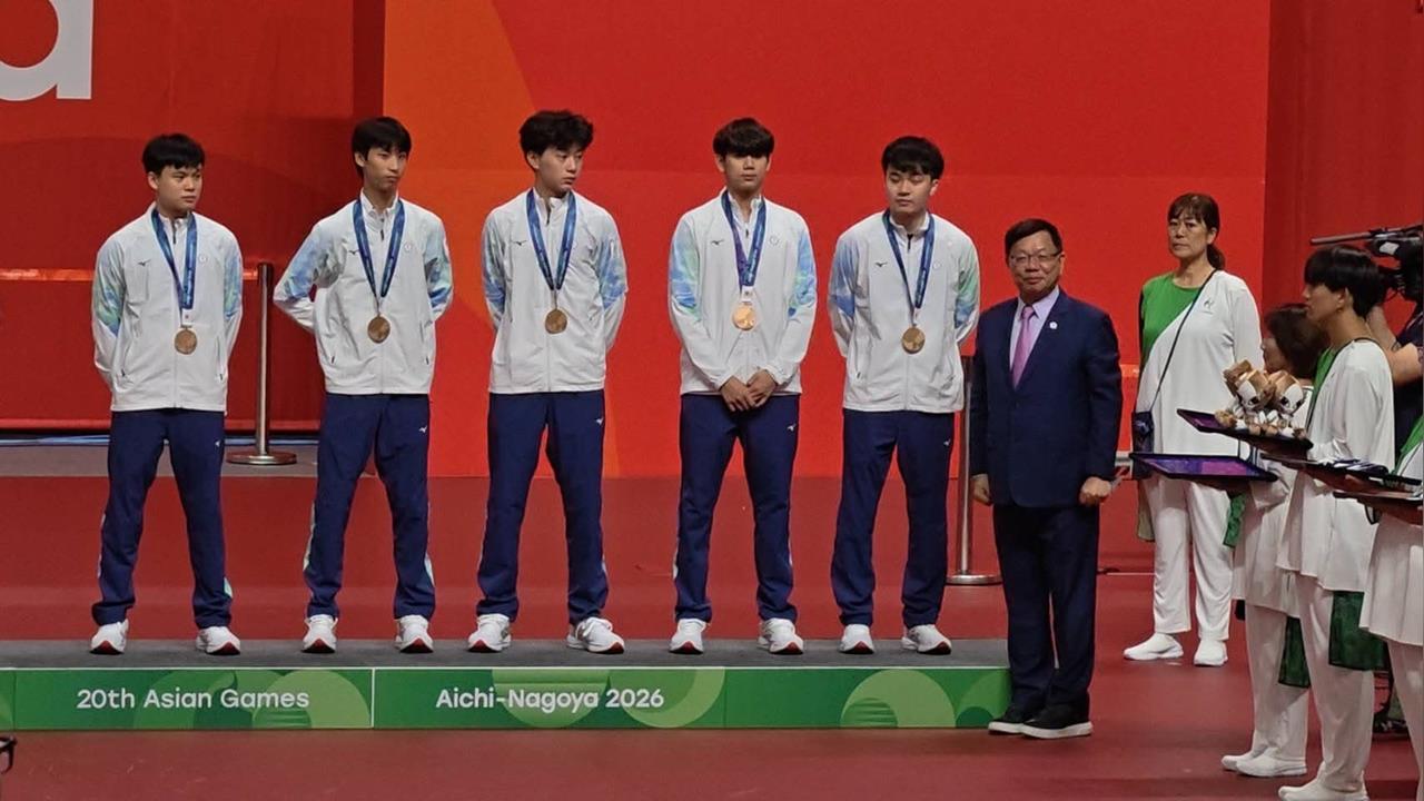 亞運/台灣桌球男團奪銅奧會主席蔡家福親頒獎!日本逆轉勝奪金粉碎中國連霸美夢