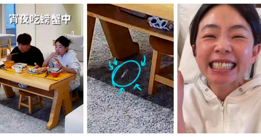 二伯吃蟹「啪」一聲！門牙飛走啦　蔡阿嘎淡定先拍照