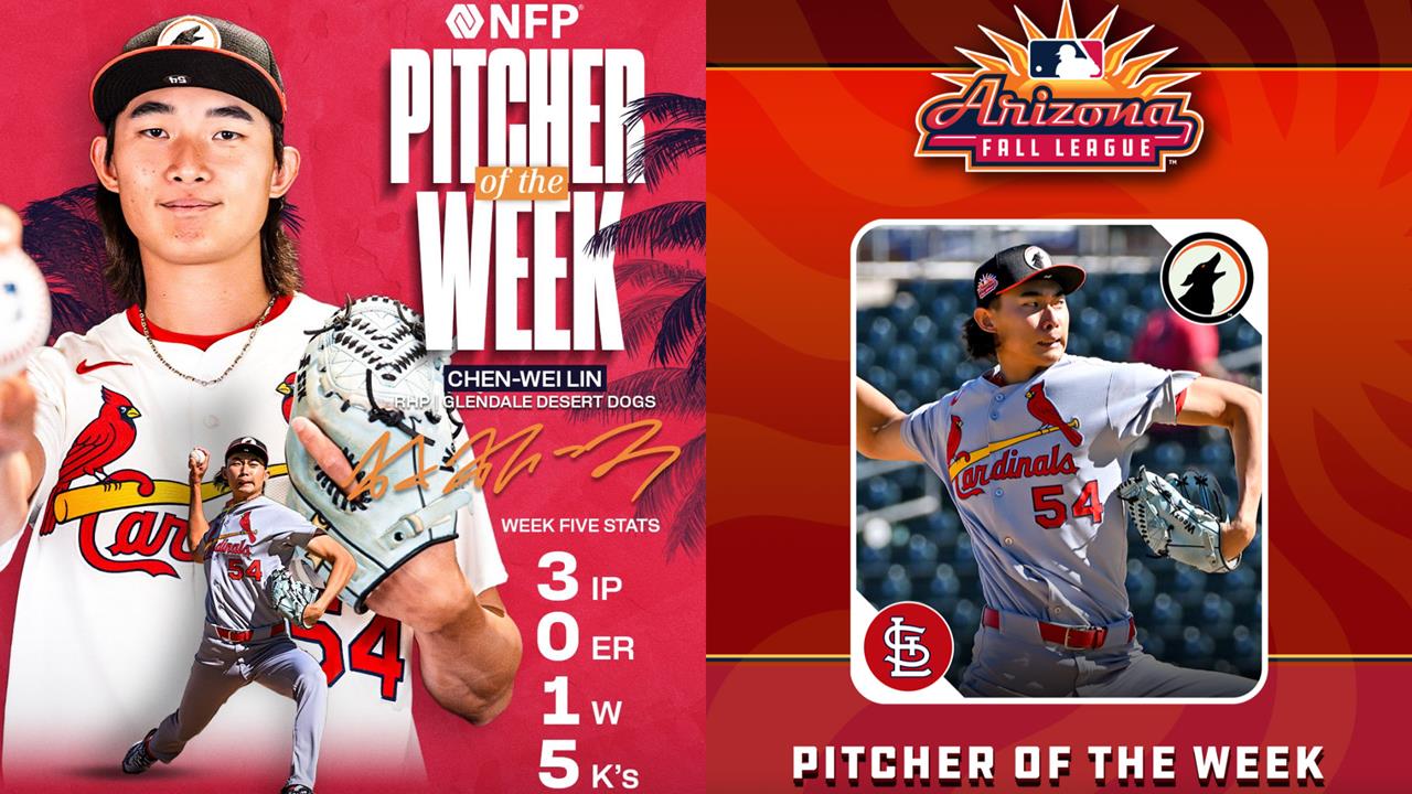 棒球／紅雀「台灣火球男」林振瑋3局5K無失分！榮獲秋季聯盟單週最佳投手