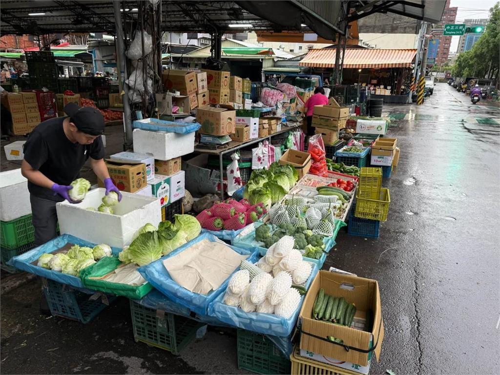 颱風導致到貨量減少 桃園蔬菜批發市場平均交易價格上漲34%