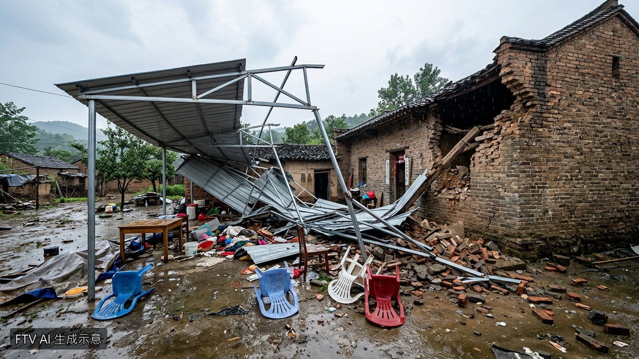 中國四川民宅辦升學宴突坍塌　遮雨棚積水重壓奪5命