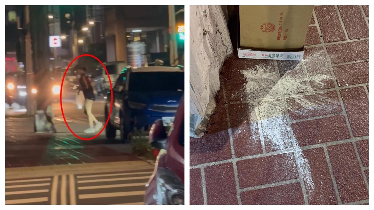 詭異馬尾女林口狂撒「神祕白粉」！他嚇壞問「在下毒？」　內行揭真相