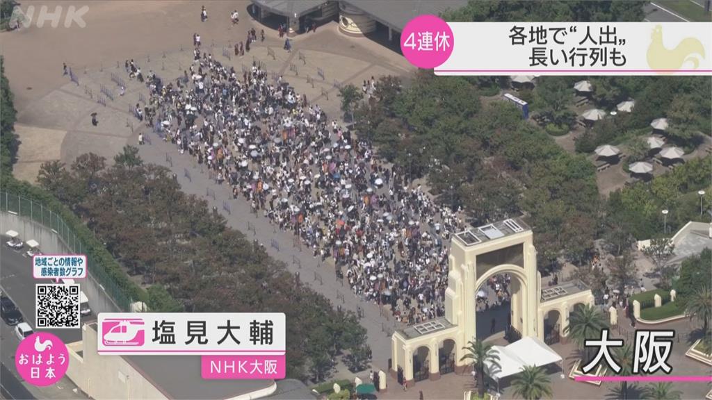 放寬大型活動5千人上限 日本4天連假各地景點湧人潮