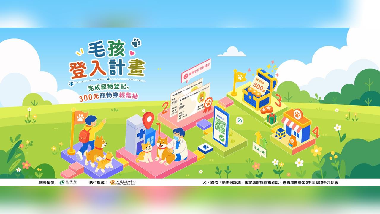 寵物券倒數中！現在就登入「飼主專區」抽3萬份「寵物券」