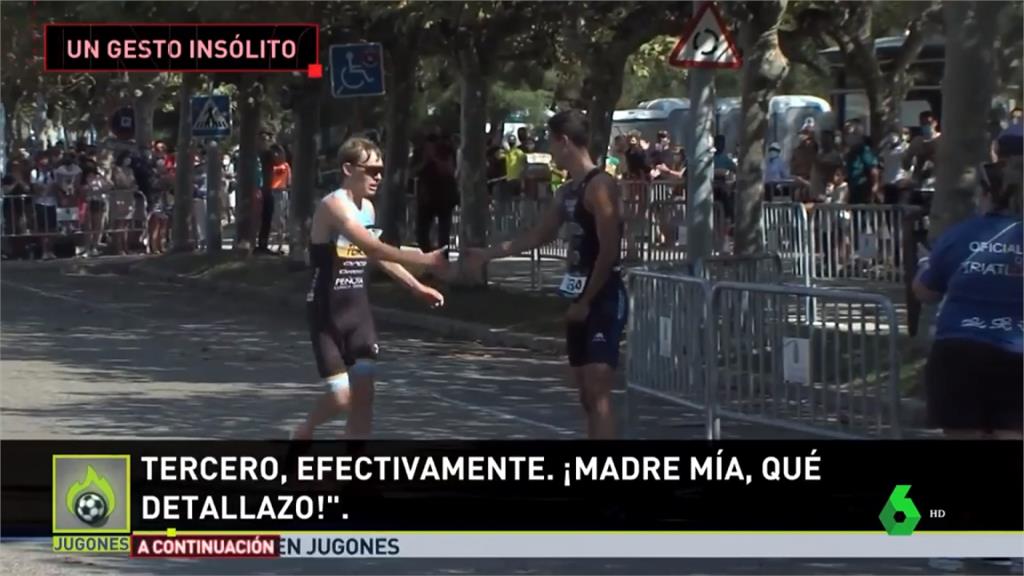 西班牙三鐵選手展現運動家精神  對手跑錯路線原地等...感動好萊塢巨星