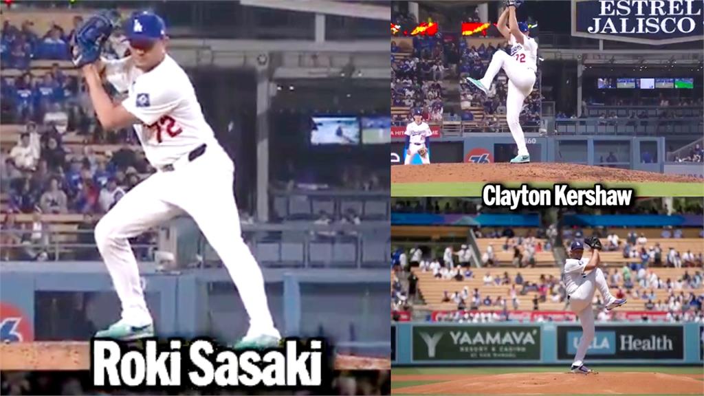 MLB(影)／搞笑！道奇派游擊手上場學克蕭、山本、朗希投球　結果被對手開轟