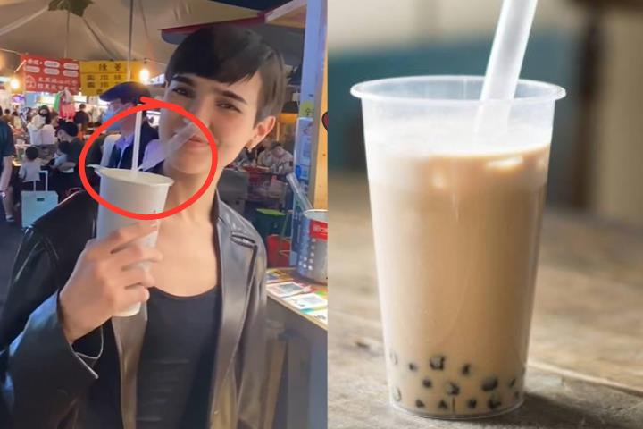 外國女模喝手搖驚見「1舉動」傻眼　網曝真相：台灣人真有素質！