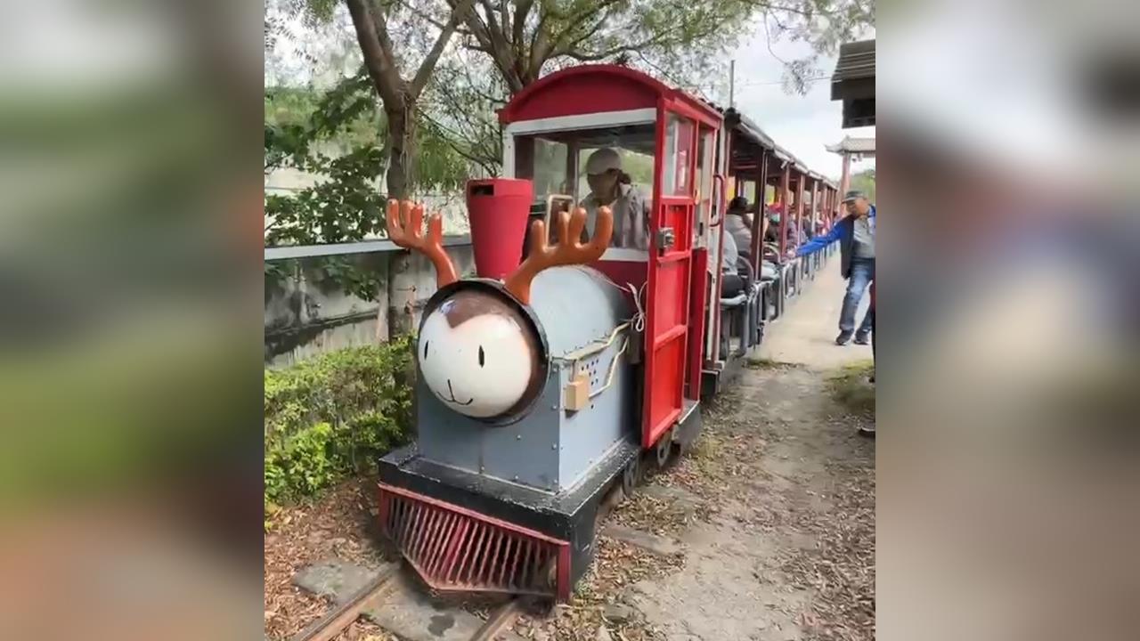 軌道上有石頭！　驚險翻車瞬間　一家4口搭知名小火車驚魂