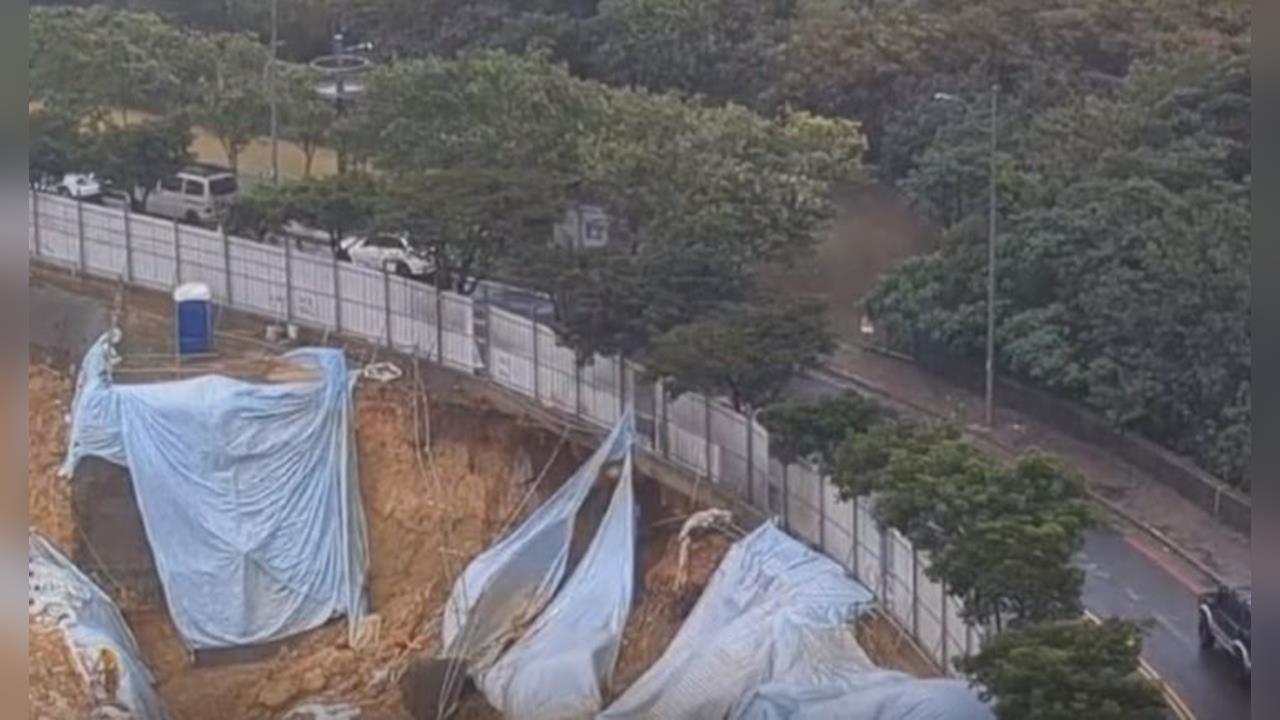 連日大雨！　龜山兩處社會住宅基地坍塌