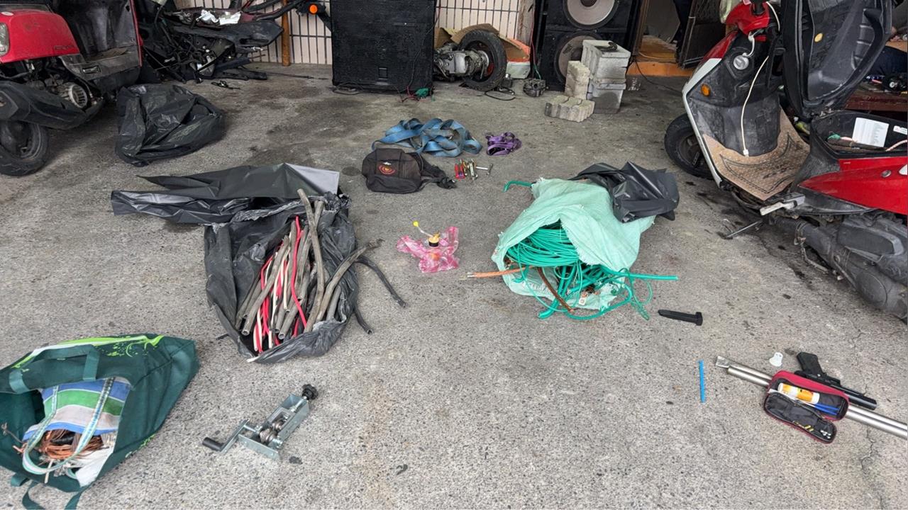 大盜落網!屏東光電業電纜線遭竊 警逮5嫌再查扣毒品