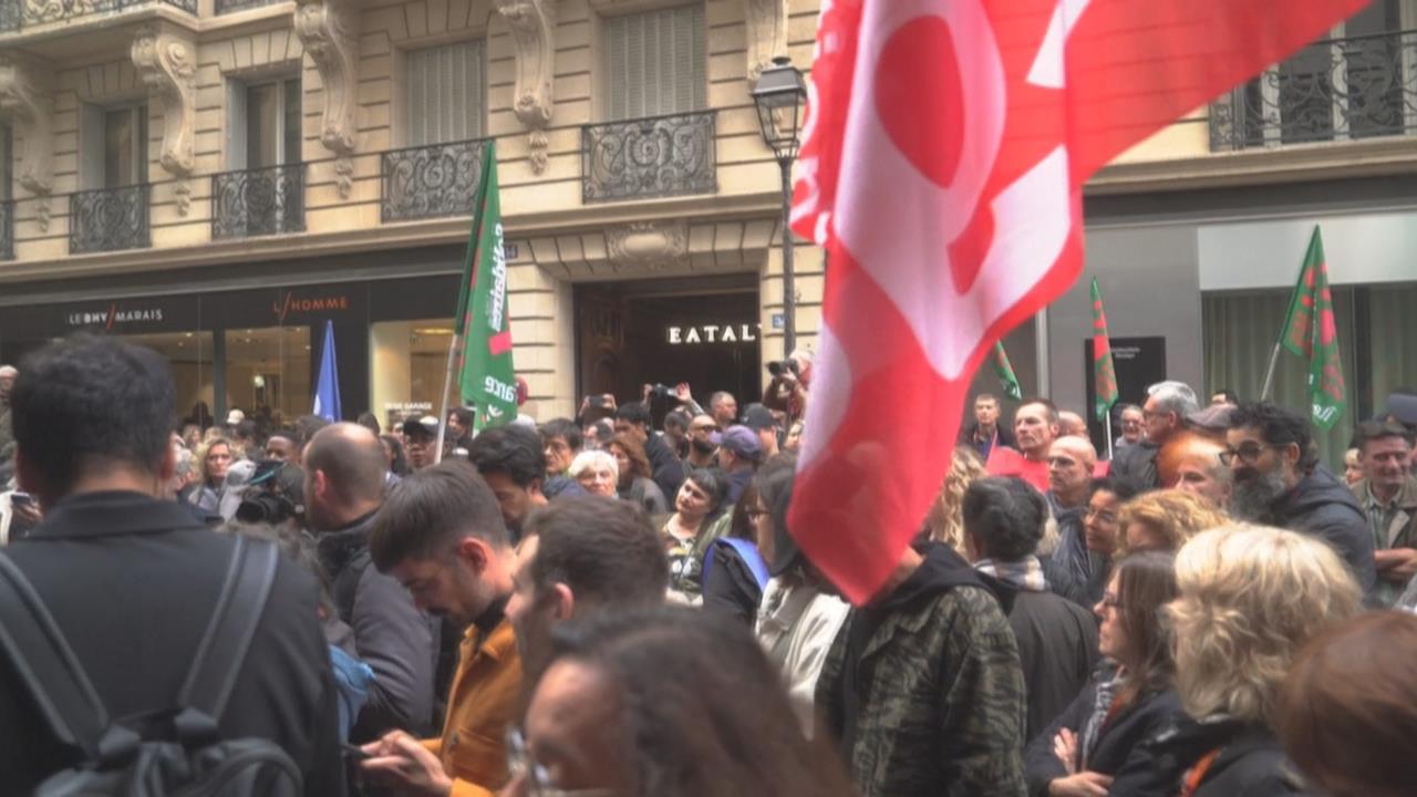 Shein巴黎開幕前夕大作廣告 商場周圍顯有警力部署