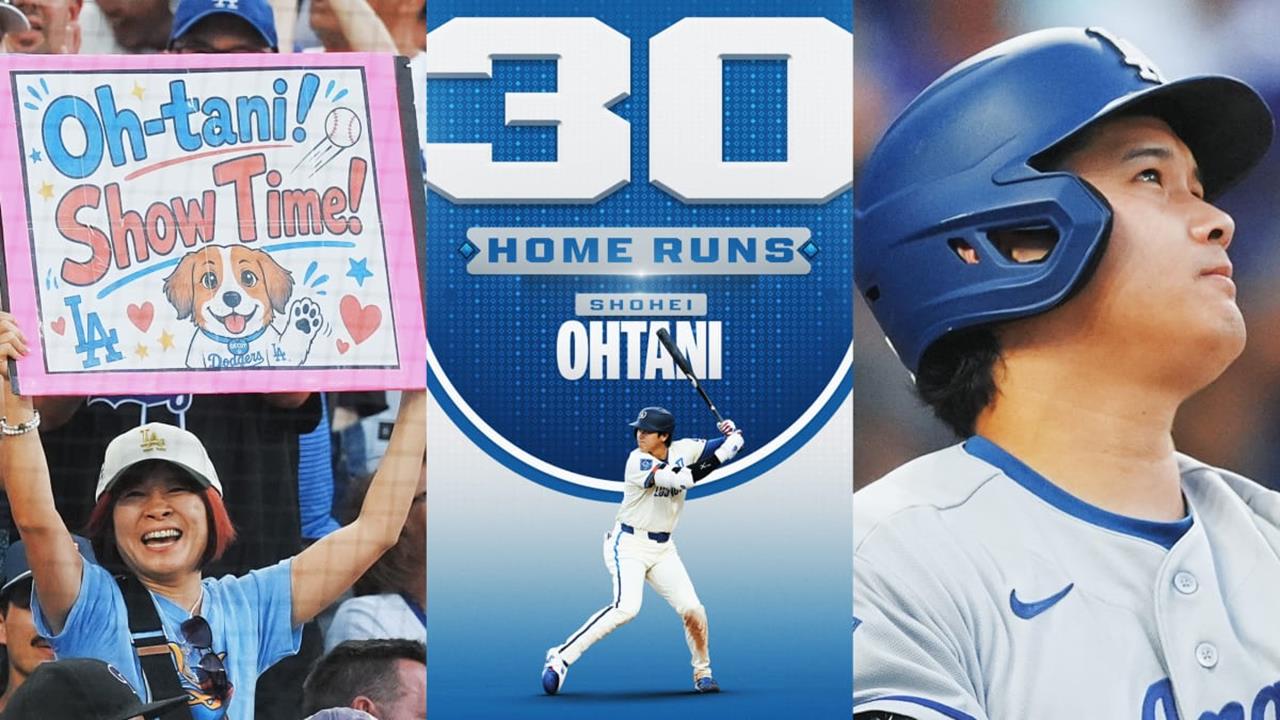 MLB(影)／外角球怪力輕彈！大谷翔平扛兩分砲「連6年至少30轟」續寫獨角獸紀錄