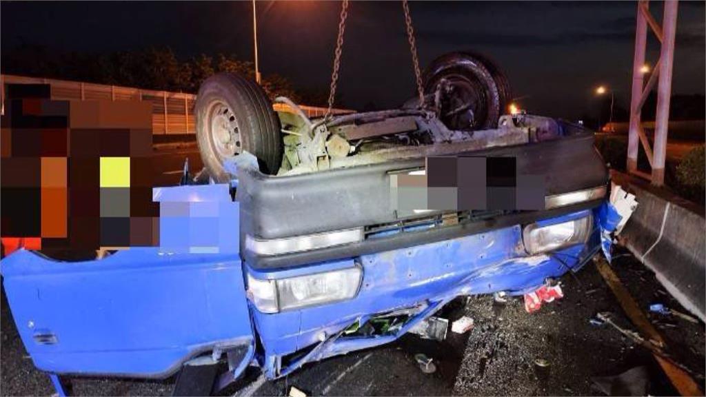 國1彰化段死亡車禍！　越籍科大生翻車遭壓不治