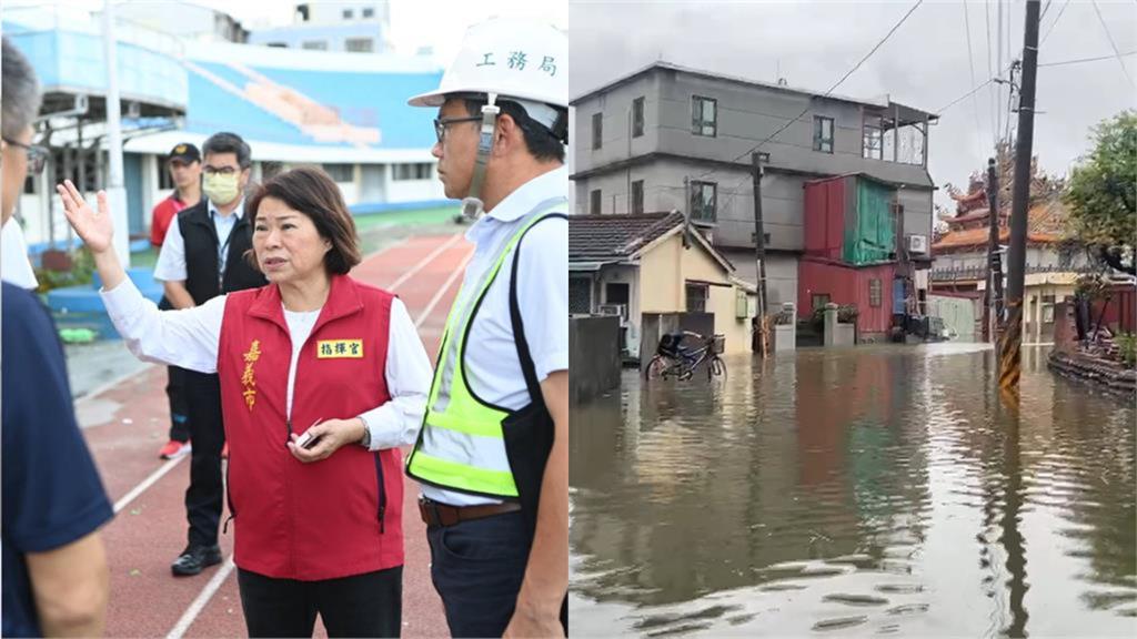 嘉義市停班課不同調！黃敏惠遭轟「風向卻大轉彎」掀論戰：淹水不用整理？