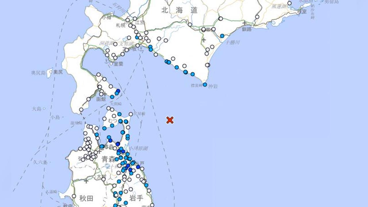 最新/日本青森外海又震!17:09 又有規模5.3地震