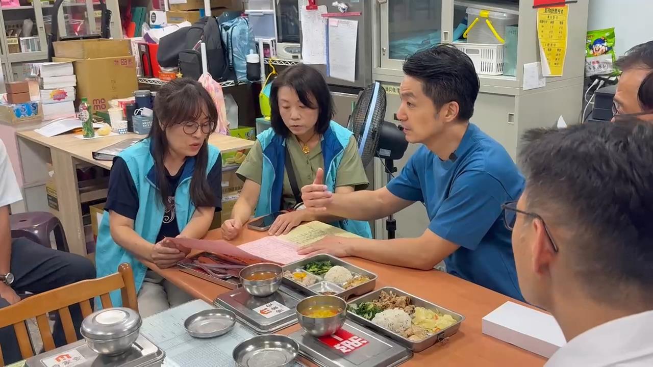 金華國中食安風波三週後　蔣萬安才到金華視察營養午餐