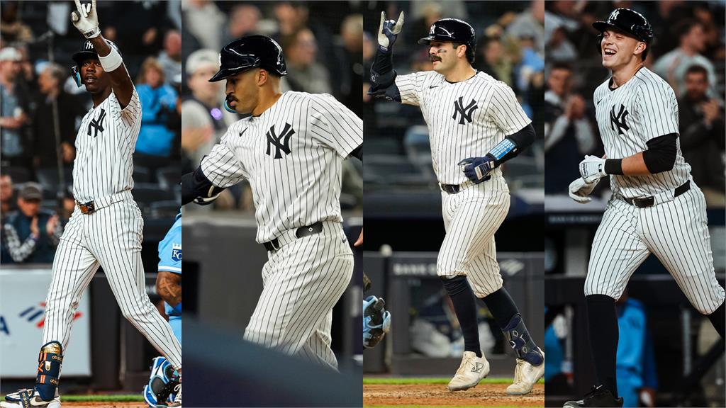 MLB(影)／「魚雷棒」炸裂！洋基得分皆靠全壘打　4：1退皇家收系列賽首勝