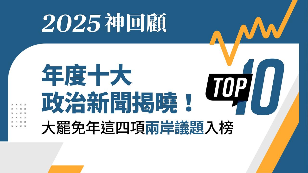 年度十大政治新聞揭曉!大罷免年「這四項」兩岸議題入榜
