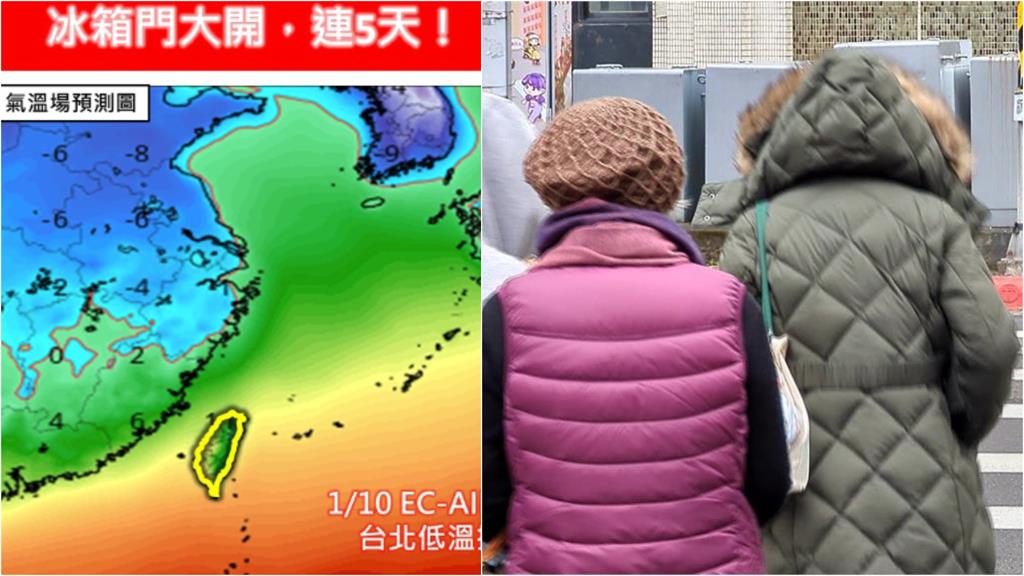 「最強大陸冷氣團南下」全台進冰箱！專家示警「連凍5天」最冷時間點曝