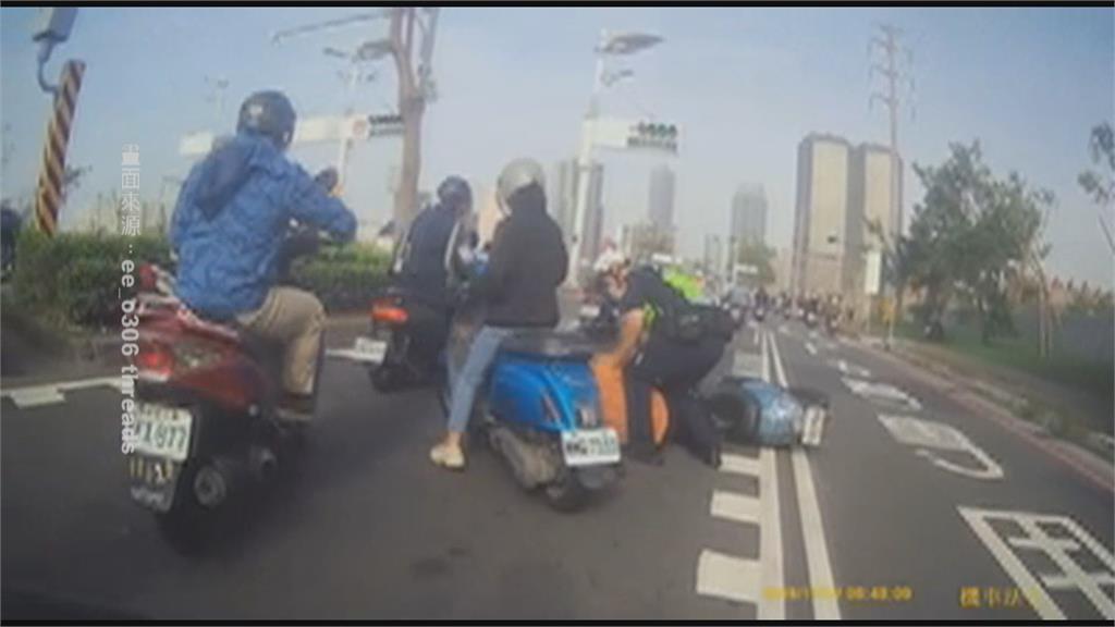 騎士散發酒味拒絕酒測　警以肉身擋車空手抓人