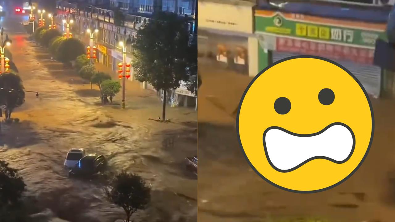 中國四川遭暴雨侵襲「水淹2.5公尺」！路人「抱樹求生」超慘畫面全被拍