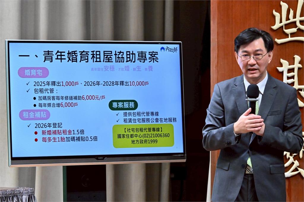政院拍板釋出1.1萬戶「婚育宅」!育有6歲以下童可住12年 新婚補貼1.5倍 每生1胎加碼0.5倍