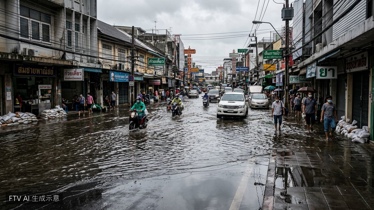曼谷暴雨成災水淹及腰　雨勢趨緩積水退居民清點損失