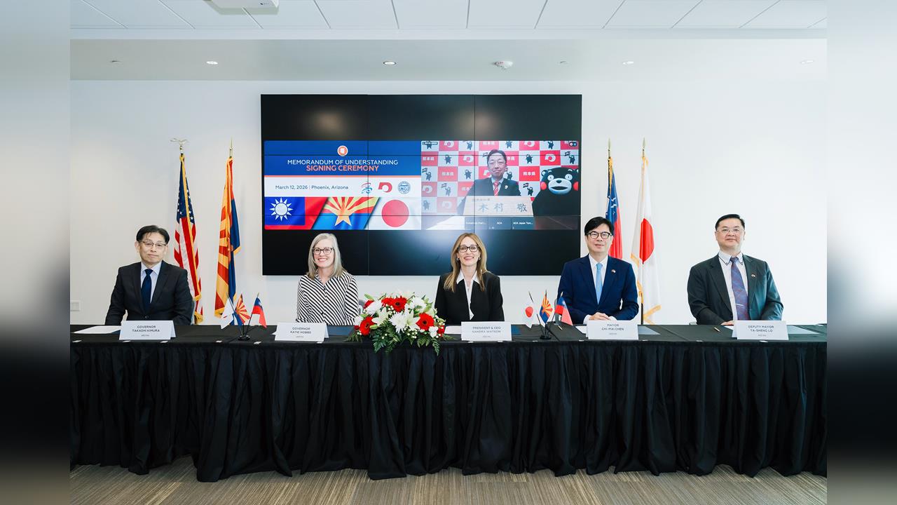快新聞／高雄、亞利桑那、熊本簽MOU　陳其邁：台美日半導體戰略三角成形