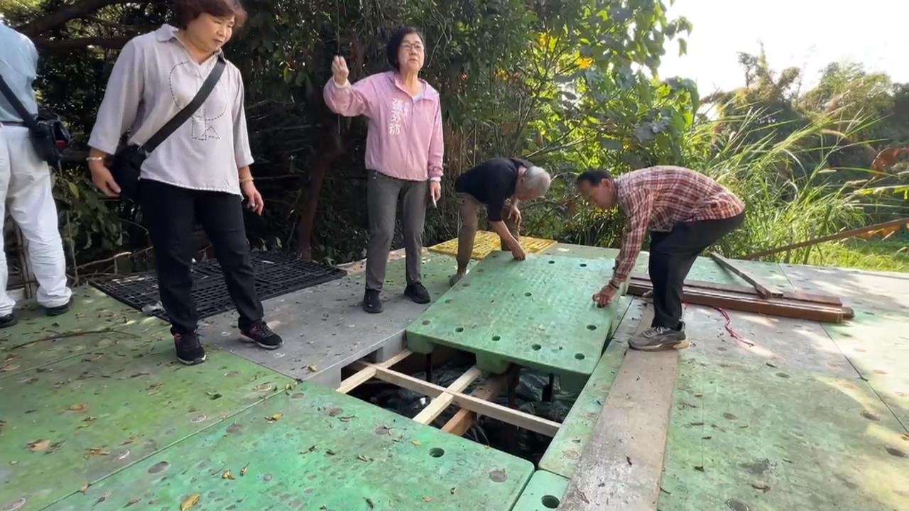 惡劣! 旱溪廢河道旁赫見新平台 驚見"偷藏廢棄物"