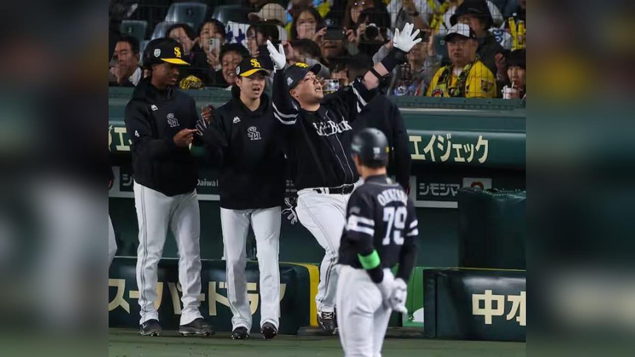 快新聞/山川穗高連2場開轟、柳町達適時長打 軟銀鷹G3險勝阪神虎