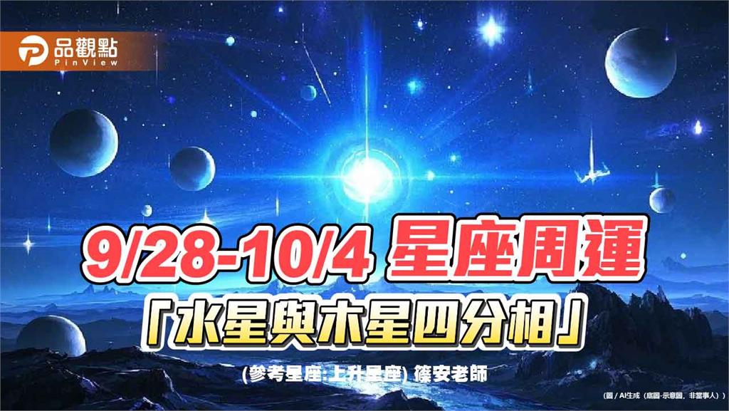 9/28-10/4星座周運 「水星與木星四分相」