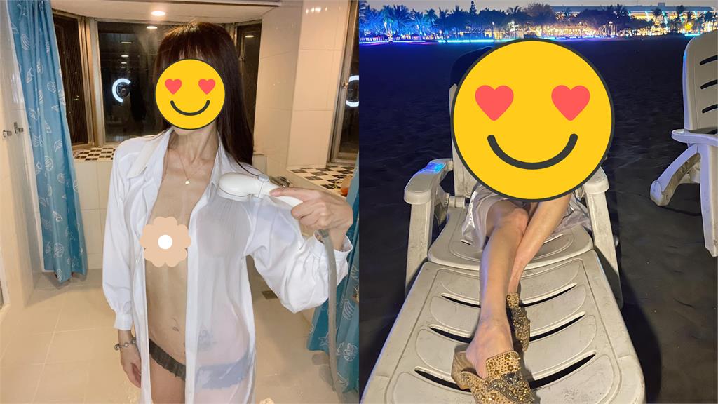 長髮女「無罩」現蹤海邊！透視罩衫大開洩「超狂弧線」竟是最頂美魔女