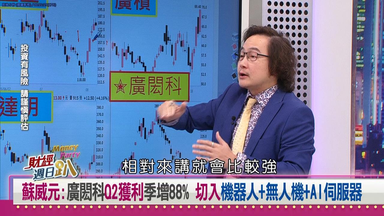 財經週日趴（影）／蘇威元：廣閎科Q2獲利季增88% 切入機器人+AI伺服器