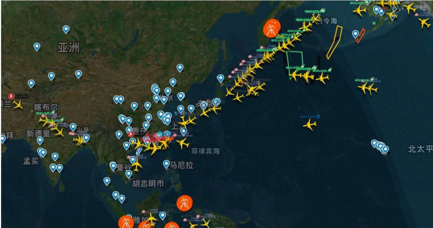 航班全擠回來了！桃機迎復飛高峰　粉專曝光「滿天飛機」雷達圖