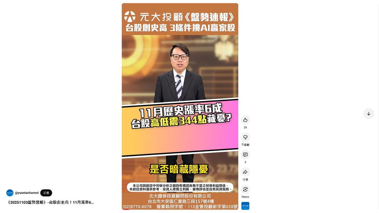台股創史高!11月漲率6成 今高低震盪344點藏玄機?AI火不熄!3條件誰接棒多